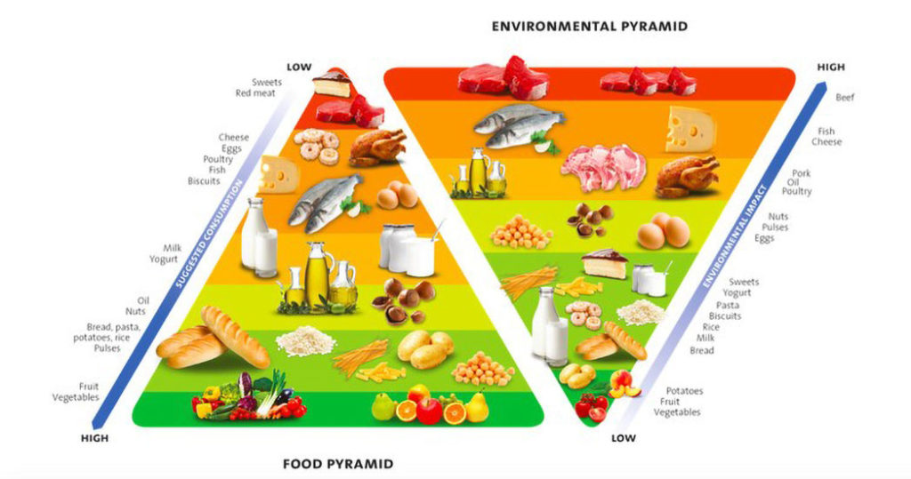 La piramide alimentare della salute per corpo e ambiente